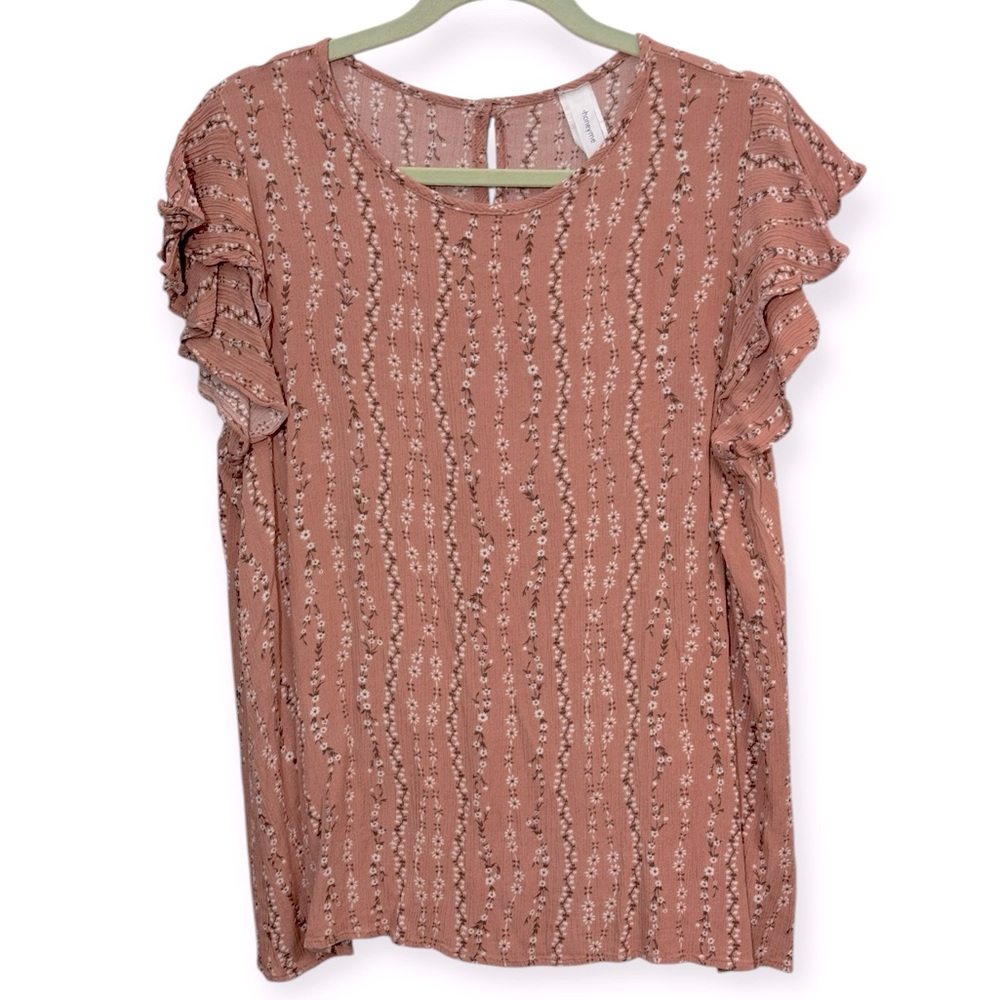 Honeyme Women’s Floral Blouse Size L